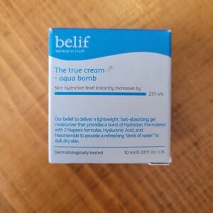 NEW Belif The True Cream Aqua Bomb Hyrdrating Lightweight Gel Cream 10ml .33 Oz